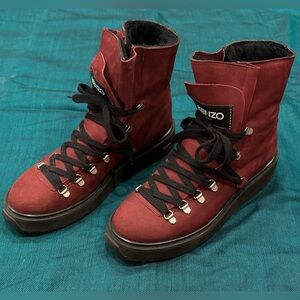 kenzo suede hiking style boots